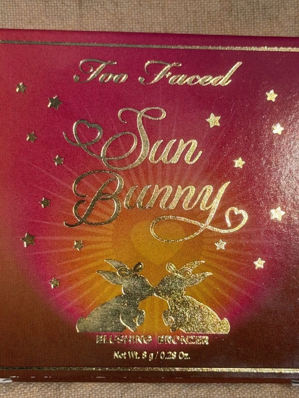 NIB~ Too Faced Sun Bunny Bronzer Palette - Fuchsia Bunny